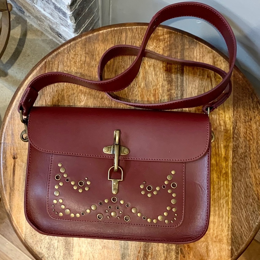 NWOT Lucky Brand Leather Maya Purse Dark Red